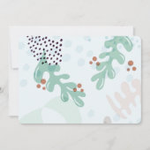 Modern Abstract Botanical Yellow Billy Button 招待状 (正面)