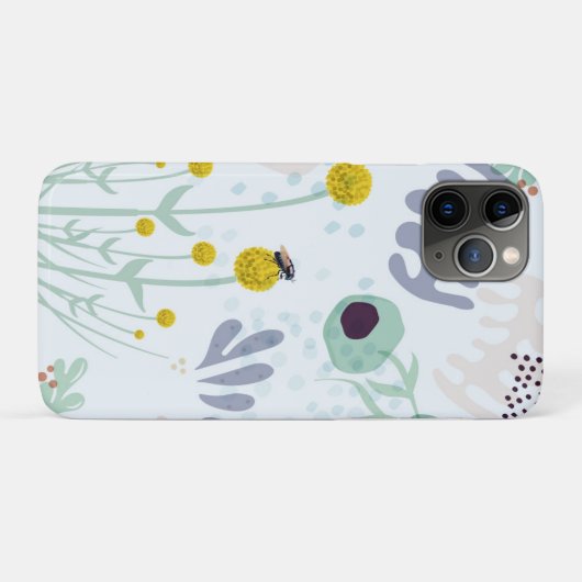 Modern Abstract Botanical Yellow Billy Button Case-Mate iPhoneケース (裏面(横))