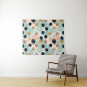Modern Abstract Brushstroke & Polka Dot Pattern タペストリー (インサイチュ(横))