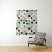 Modern Abstract Brushstroke & Polka Dot Pattern タペストリー (インサイチュ)