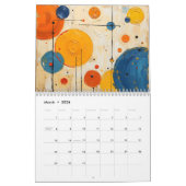 Modern Abstract Business Calendar – Orange カレンダー (3月 2026)