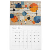 Modern Abstract Business Calendar – Orange カレンダー (2月 2026)