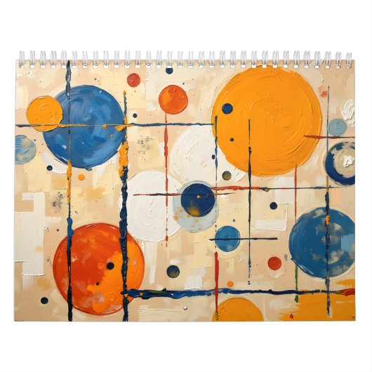 Modern Abstract Business Calendar – Orange カレンダー (カバー)
