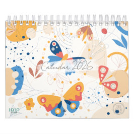 Modern Abstract Butterflies Photo Calendar 2026 カレンダー