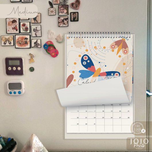 Modern Abstract Butterflies Photo Calendar 2026 カレンダー