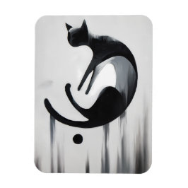 Modern Abstract Cat – Minimalist Design Art マグネット