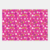 Modern Abstract Christmas Holiday Set of 3 ラッピングペーパーシート (正面2)