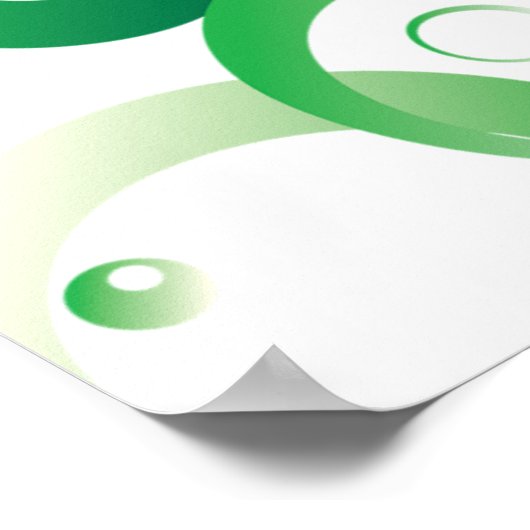 Modern Abstract Colorful Bubbles Geometric Pattern ポスター (角)