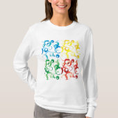 Modern Abstract Colorful Bubbles Geometric Pattern Tシャツ (正面)