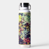 Modern Abstract Colorful Fallen Leaves ウォーターボトル (背面)
