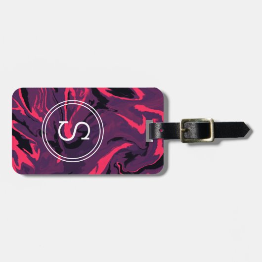 Modern Abstract Colorful Waves Background ラゲッジタグ (正面横)