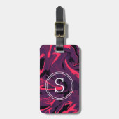 Modern Abstract Colorful Waves Background ラゲッジタグ (正面縦)