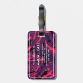 Modern Abstract Colorful Waves Background ラゲッジタグ (裏面縦)