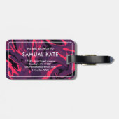 Modern Abstract Colorful Waves Background ラゲッジタグ (裏面横)