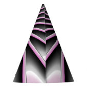 Modern Abstract Crazy Fractal Art Pattern パーティーハット (裏面)