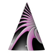 Modern Abstract Crazy Fractal Art Pattern パーティーハット (左)