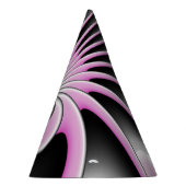 Modern Abstract Crazy Fractal Art Pattern パーティーハット (右)