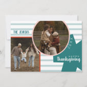 Modern Abstract Cute Colourful Thanksgiving Photo  シーズンカード (正面)