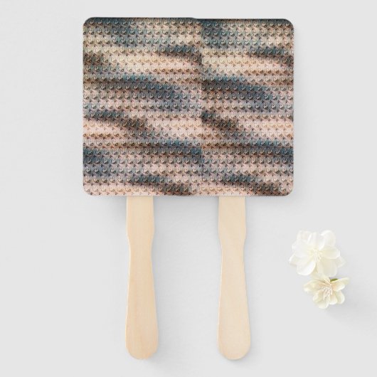 Modern abstract digital pattern design 1240 ハンドファン (正面&裏面)