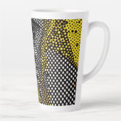 Modern Abstract Dot Pattern  カフェラテマグ (右)