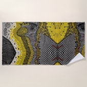 Modern Abstract Dot Pattern  ビーチタオル (正面)