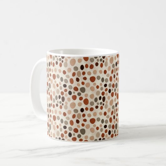 Modern Abstract Dot Pattern Mug コーヒーマグカップ (正面左)