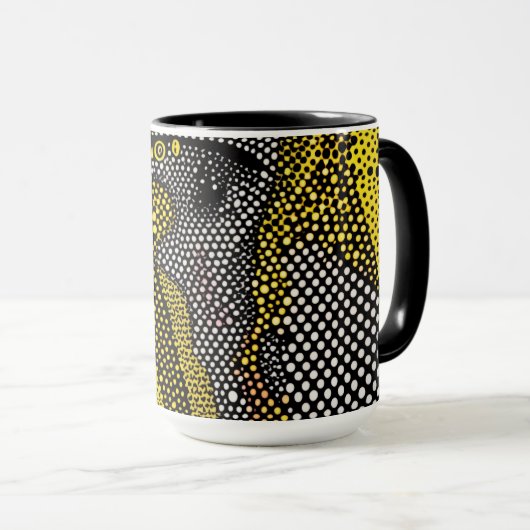 Modern Abstract Dot Pattern Mug マグカップ (正面右)
