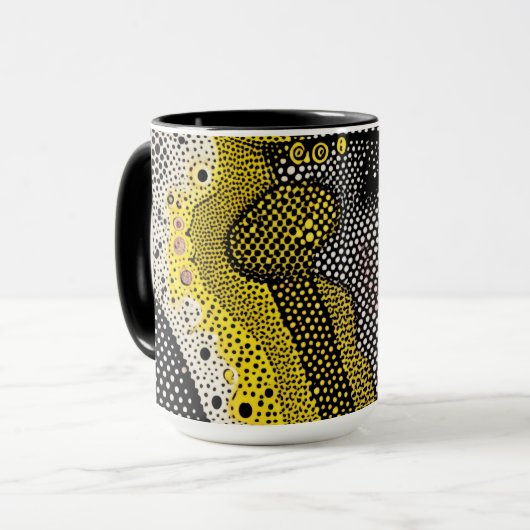 Modern Abstract Dot Pattern Mug マグカップ (正面左)