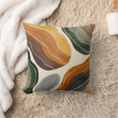 Modern Abstract Earth Tone クッション (ブランケット)