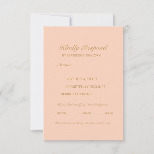 Modern Abstract Elegant RSVP Card Portrait (正面)