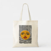 Modern Abstract Face Art Tote Bag トートバッグ (裏面)