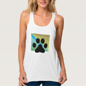 Modern Abstract Feline Paw Tee タンクトップ (正面)