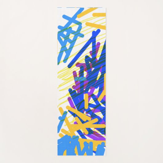 Modern Abstract Festive Paint Splash Yoga Mat ヨガマット (正面)