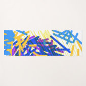 Modern Abstract Festive Paint Splash Yoga Mat ヨガマット (正面(横))