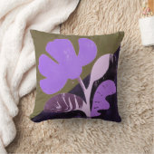 Modern Abstract Floral Accent Pillow クッション (ブランケット)