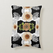 Modern abstract floral art アクセントクッション (裏面(縦))