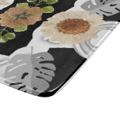 Modern abstract floral art カッティングボード (角)