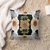 modern abstract floral art クッション (ブランケット)