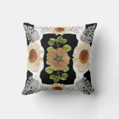 modern abstract floral art クッション (裏面)