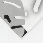 Modern abstract floral art フリースブランケット (角)