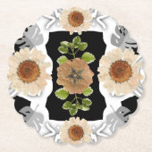 Modern abstract floral art ペーパーコースター (正面)