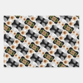 Modern abstract floral art ラッピングペーパーシート (正面3)