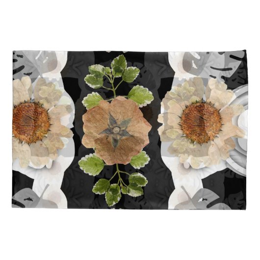 Modern abstract floral art 枕カバー (裏面)