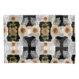 Modern abstract floral art 枕カバー