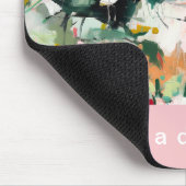 Modern Abstract Floral Botanical マウスパッド (コーナー)