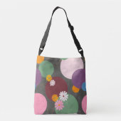 Modern Abstract Floral Circles Tote Bag クロスボディバッグ (裏面)