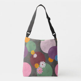 Modern Abstract Floral Circles Tote Bag クロスボディバッグ