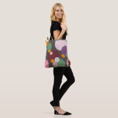 Modern Abstract Floral Circles Tote Bag トートバッグ (モデル)