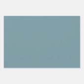 Modern Abstract Floral Pattern Blue Lavender Grey  ラッピングペーパーシート (正面3)