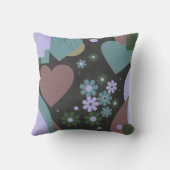 Modern Abstract Floral Throw Pillow クッション (裏面)